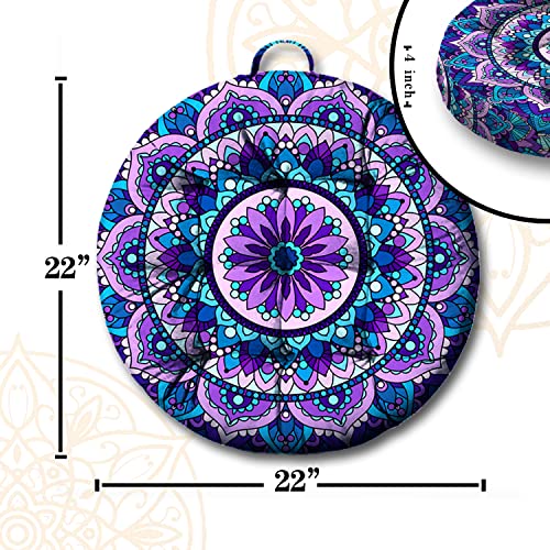 Mandala Meditation Cushion for Home & Outdoor Relaxation