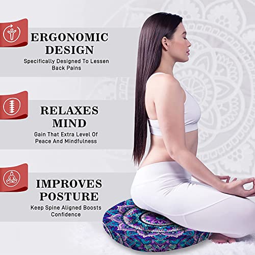 Mandala Meditation Cushion for Home & Outdoor Relaxation