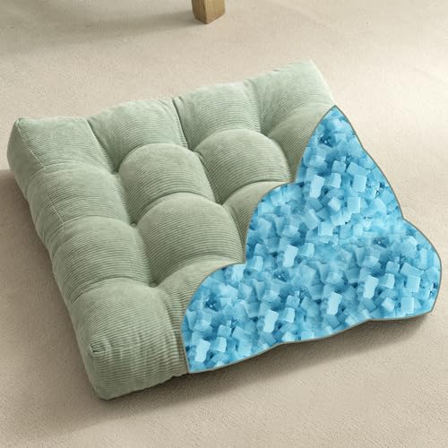 Sage Green Meditation Floor Cushion for Adults