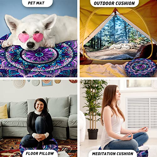 Mandala Meditation Cushion for Home & Outdoor Relaxation