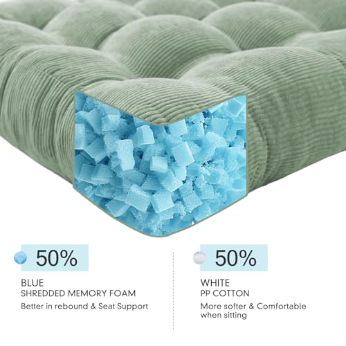 Sage Green Meditation Floor Cushion for Adults