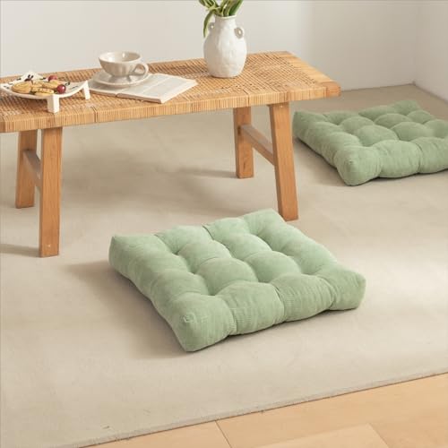 Sage Green Meditation Floor Cushion for Adults