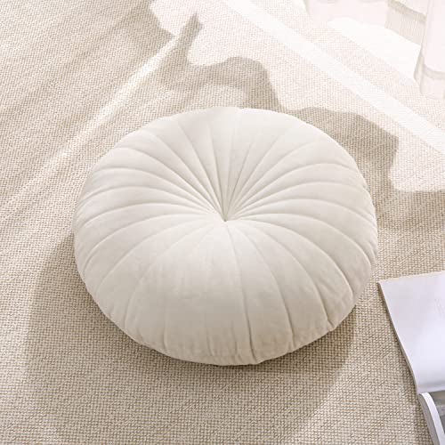 Beige Round Meditation Cushion for Mindfulness Practices