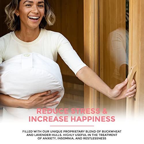 Buckwheat Zafu Meditation Cushion with Velvet Cover