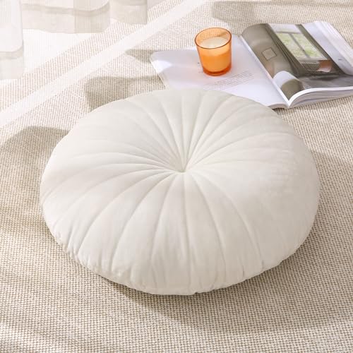 Beige Round Meditation Cushion for Mindfulness Practices