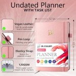 Leather A5 Undated Weekly & Monthly Planner