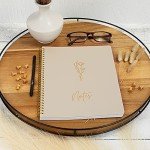 Cute Beige Spiral Notebook Journal for Women