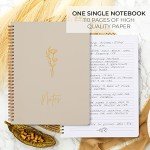 Cute Beige Spiral Notebook Journal for Women