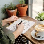 Cute Beige Spiral Notebook Journal for Women