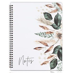 Floral Spiral Notebook Journal for Productivity