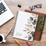 Floral Spiral Notebook Journal for Productivity