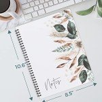Floral Spiral Notebook Journal for Productivity