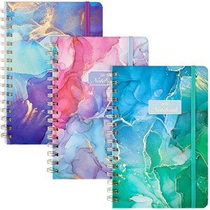 A5 Spiral Notebooks - 3 Pack for Wellness