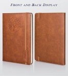 Biuwory Lined Journal Notebook for Women Men,256 Pages A5 Hardcover Leather Journals for Writing,Travel,Business,Work & School,College Ruled Notebooks for Note Taking,Diary Notepad 5.7"×8.3"(Brown)