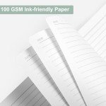 CAGIE Lined Journal Notebook for Women Men 320 Pages 100 Gsm Paper Thick Journaling Notebooks A5 Leather Journals for Writing Hardcover Journal Supplies for Work Note Taking Diary, 5.7x8.3 In, Green