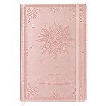 Sun-Themed Faux Leather Journal with Page Dividers