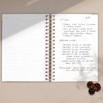 Aesthetic Spiral Notebook Journal for Women - B5