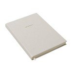 WORLD TRAVELER Eccolo Medium Lined Journal Notebook, Hardbound Cover, A5 Writing Journal, 256 Ruled Ivory Pages, Ribbon Bookmark, Lay Flat, Notebook for Work or School (White, 5.75-x-8.25 inches)