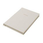 WORLD TRAVELER Eccolo Medium Lined Journal Notebook, Hardbound Cover, A5 Writing Journal, 256 Ruled Ivory Pages, Ribbon Bookmark, Lay Flat, Notebook for Work or School (White, 5.75-x-8.25 inches)