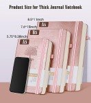 Lined Journal Notebook -365 Pages A5 Thick Journals for Writing Ruled Notebook, Pink Hardcover Leather Journals for Women Men, Daily Journal Notebook for Work, Note Taking (5.75'' X 8.38'' Rose Gold)