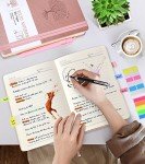 Lined Journal Notebook -365 Pages A5 Thick Journals for Writing Ruled Notebook, Pink Hardcover Leather Journals for Women Men, Daily Journal Notebook for Work, Note Taking (5.75'' X 8.38'' Rose Gold)