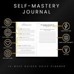 Self-Mastery Journal for Men - Gratitude Journal – 5 Minute Journal - Reflection Manifestation Journal for Mindfulness – Self Care Journal – Goal/Guided Gratitude Journal for Women & Men
