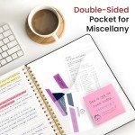 Lined Spiral Journal Notebook for Women & Men, 140 Pages, College Ruled Hardcover Notebook for Work & Note Taking, Journals for Writing, A5 - Black