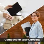 Lined Spiral Journal Notebook for Women & Men, 140 Pages, College Ruled Hardcover Notebook for Work & Note Taking, Journals for Writing, A5 - Black