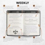 Prazoli Leather Christian Bible Prayer Journal For Men - Study Scripture Notebook & Planner Daily Devotional Undated | Religious Jesus Faith Gifts for Graduation, Pastor Baptism & Church, Cross