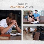 Prazoli Leather Christian Bible Prayer Journal For Men - Study Scripture Notebook & Planner Daily Devotional Undated | Religious Jesus Faith Gifts for Graduation, Pastor Baptism & Church, Cross