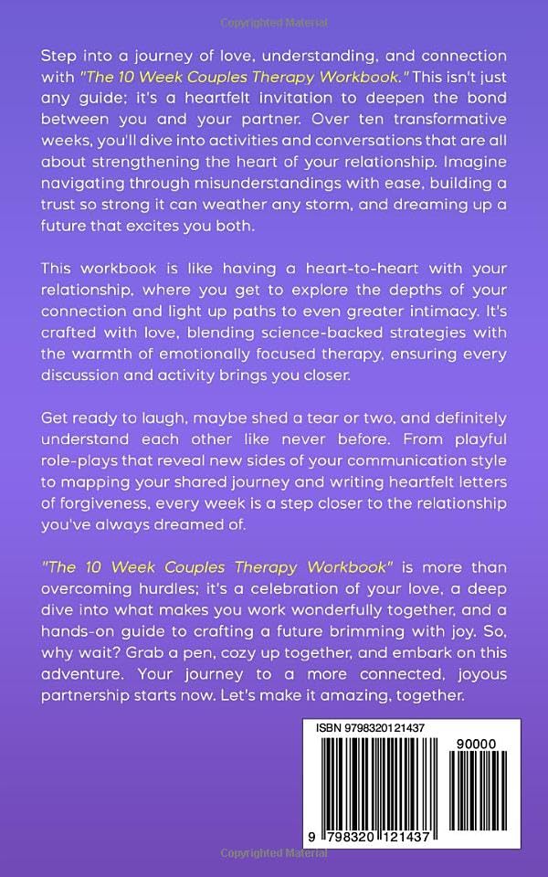 Couples Therapy Workbook: Enhance Communication and Trust