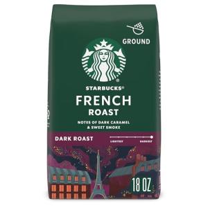 Dark Roast Starbucks Ground Coffee, 18 oz Bag