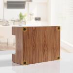 Espresso Klopfbox mit Akazienholz und Stahl