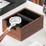 Espresso Klopfbox mit Akazienholz und Stahl