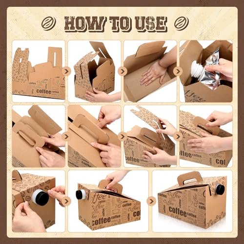 10 Pack Insulated Coffee Boxes for Catering