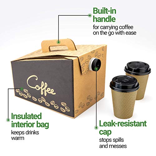 Insulated Coffee Take-Out Containers - 10 Pack