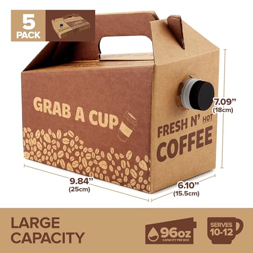 Insulated Disposable Coffee Box Dispenser - 5 Pack
