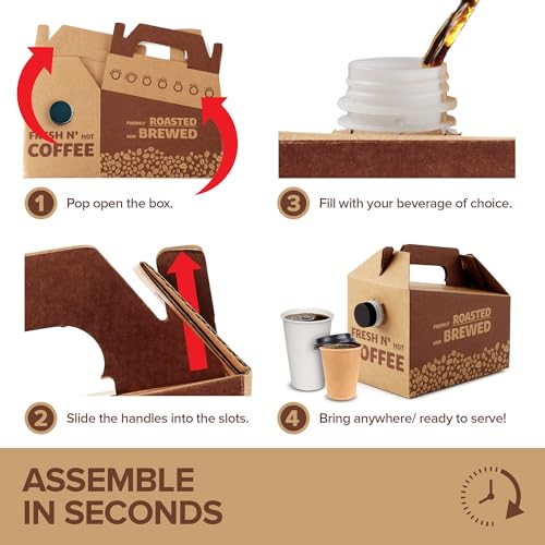 Insulated Disposable Coffee Box Dispenser - 5 Pack