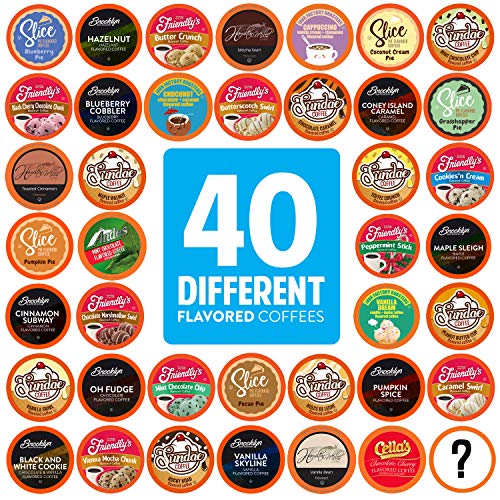 Two Rivers Assorted Flavored Coffee Pods, 40 Count