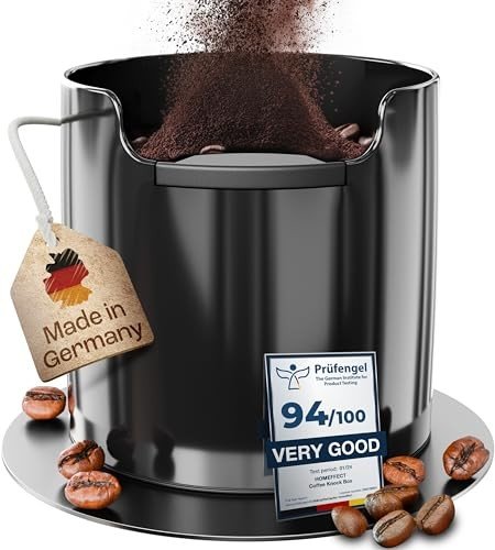 Coffee Knock Box - Innovative Espresso Accessory, Black