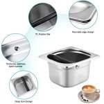 Stainless Steel Espresso Knock Box with Rubber Bar
