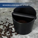 Chilamics 6-Inch Espresso Knock Box with Silicone Rod