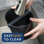 Chilamics 6-Inch Espresso Knock Box with Silicone Rod