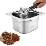 Stainless Steel Espresso Knock Box with Rubber Bar