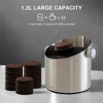 Large Non-Slip Espresso Knock Box for Baristas