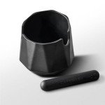 Diamond Shape Espresso Knock Box with Cleaning Brush