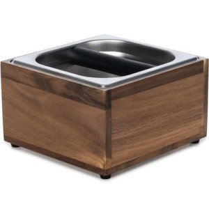 Large Knock Box for Espresso Grounds and Tamping