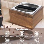 Large Knock Box for Espresso Grounds and Tamping