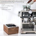 Large Knock Box for Espresso Grounds and Tamping