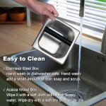 Large Knock Box for Espresso Grounds and Tamping